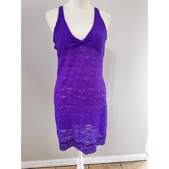 victoria's secret purple lace slip on adjustable strap mini dress - Picture 6 of 6